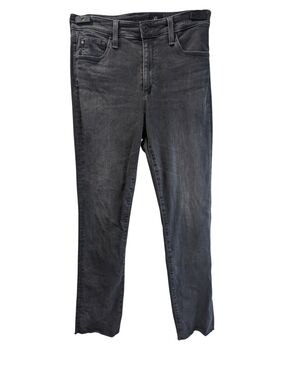 AG Adriano Goldschmied Women's High Rise Straight Jeans - Charcoal Size 29 R